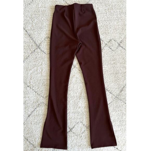 Zara Brown Ribbed Flared Pants Size S - Picture 5 of 9